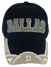 Dallas Texas Men's Stars & Stripes Adjustable Baseball Cap (Script Navy/Gray)