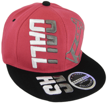 Dallas Raised Text Adjustable Snapback Baseball Cap (Hot Pink/Navy)