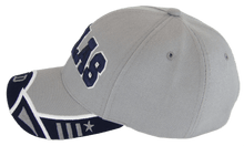 Dallas Texas Men's Stars & Stripes Adjustable Baseball Cap (Script Gray/Navy)