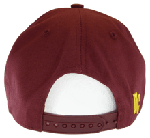 Washington 2-Tone Split Text Adjustable Snapback Baseball Cap Burgundy