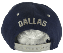 Dallas Raised Text Adjustable Snapback Baseball Cap (Navy/Gray)