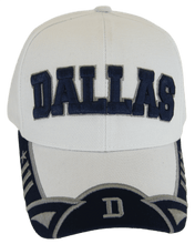 Dallas Texas Men's Stars & Stripes Adjustable Baseball Cap (Script White/Navy)