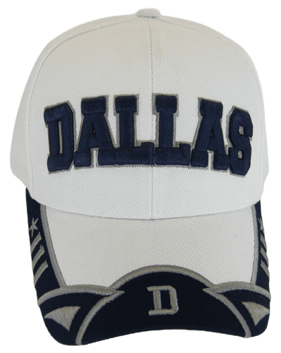 Dallas Texas Men's Stars & Stripes Adjustable Baseball Cap (Script White/Navy)