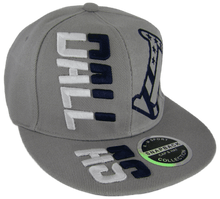 Dallas Raised Text Adjustable Snapback Baseball Cap (Gray)