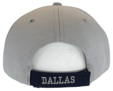 Dallas Texas Men's Stars & Stripes Adjustable Baseball Cap (Script Gray/Navy)