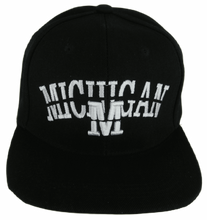Michigan Split Font Snapback Baseball Cap (Black)