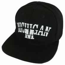 Michigan Split Font Snapback Baseball Cap (Black)