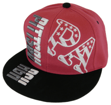 Pittsburgh Raised Text Adjustable Snapback Baseball Cap (Pink/Black)