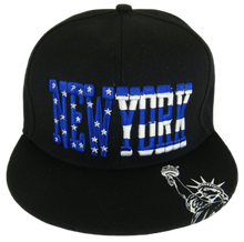 New York City Statue of Liberty Patriotic Snapback Baseball Cap (Black)