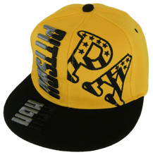 Pittsburgh Raised Text Adjustable Snapback Baseball Cap (Gold/Black)