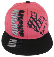 Michigan Raised Text Adjustable Snapback Baseball Cap (Pink/Black)