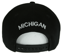 Michigan Split Font Snapback Baseball Cap (Black)