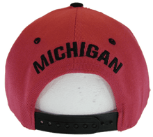 Michigan Raised Text Adjustable Snapback Baseball Cap (Pink/Black)