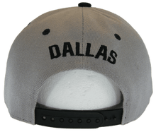Dallas Raised Text Adjustable Snapback Baseball Cap (Gray/Black)