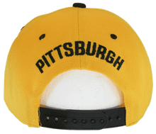 Pittsburgh Raised Text Adjustable Snapback Baseball Cap (Gold/Black)