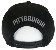 Pittsburgh Raised Text Adjustable Snapback Baseball Cap (Black)