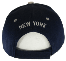 New York Window Shade Font Men's Adjustable Baseball Cap (Navy/Gray)