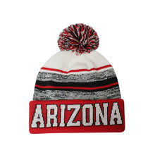 Arizona Blended Colors Men's Winter Knit Pom Beanie Hat (Red/White)