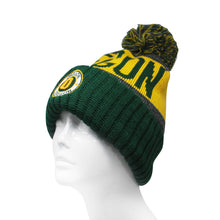 Oregon Men's Winter Knit Landmark Patch Pom Beanie (Green/Gold)