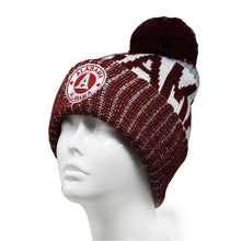 Alabama Men's Winter Knit Landmark Patch Pom Beanie (Crimson/White)