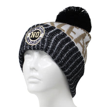 New Orleans Men's Winter Knit Landmark Patch Pom Beanie (Black/Khaki)